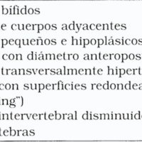 Tabla 4. Alteraciones de los cuerpos vertebrales