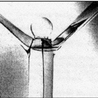Fig. 7 : modelo de aneurisma terminal en vidrio de Kerber et al (26) Increíblemente, el colorante inyectado en las corrientes centrales no penetra en el aneurisma.