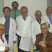En plena tarea con (de izquierda a derecha) Tedone, Zadorecki, Tardivo, Favale, Solé y Jungberg.